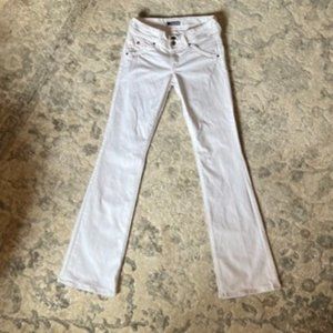 Hudson White Signature Flap Pocket Bootcut Jeans Size 28